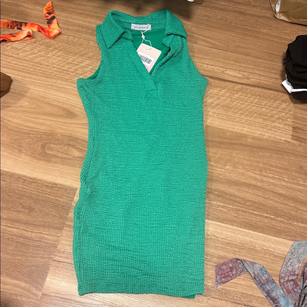 Green Sleeveless Polo Dress NWT